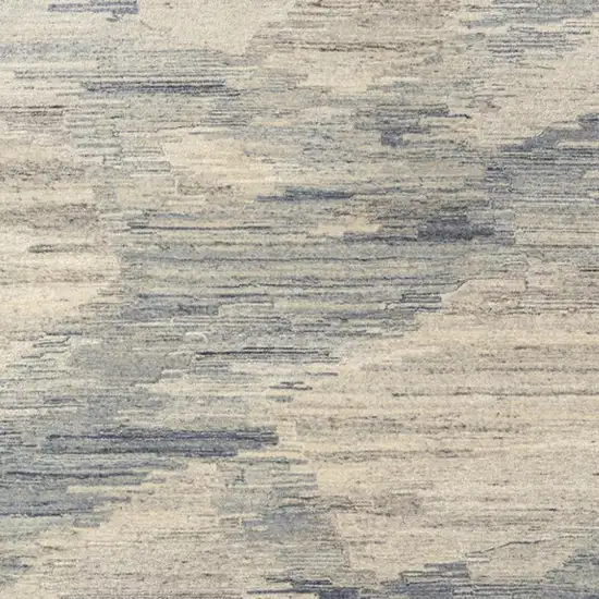 Blue And Gray Abstract Hand Tufted Square Rug Photo 4