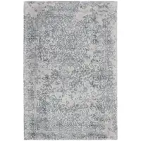 Photo of Blue And Gray Abstract Hand Woven Area Rug