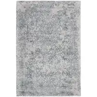 Photo of Blue And Gray Abstract Hand Woven Area Rug