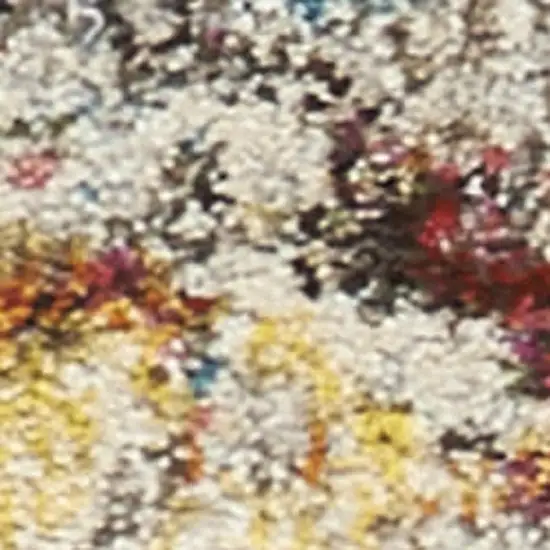 Blue And Gray Abstract Power Loom Area Rug Photo 4