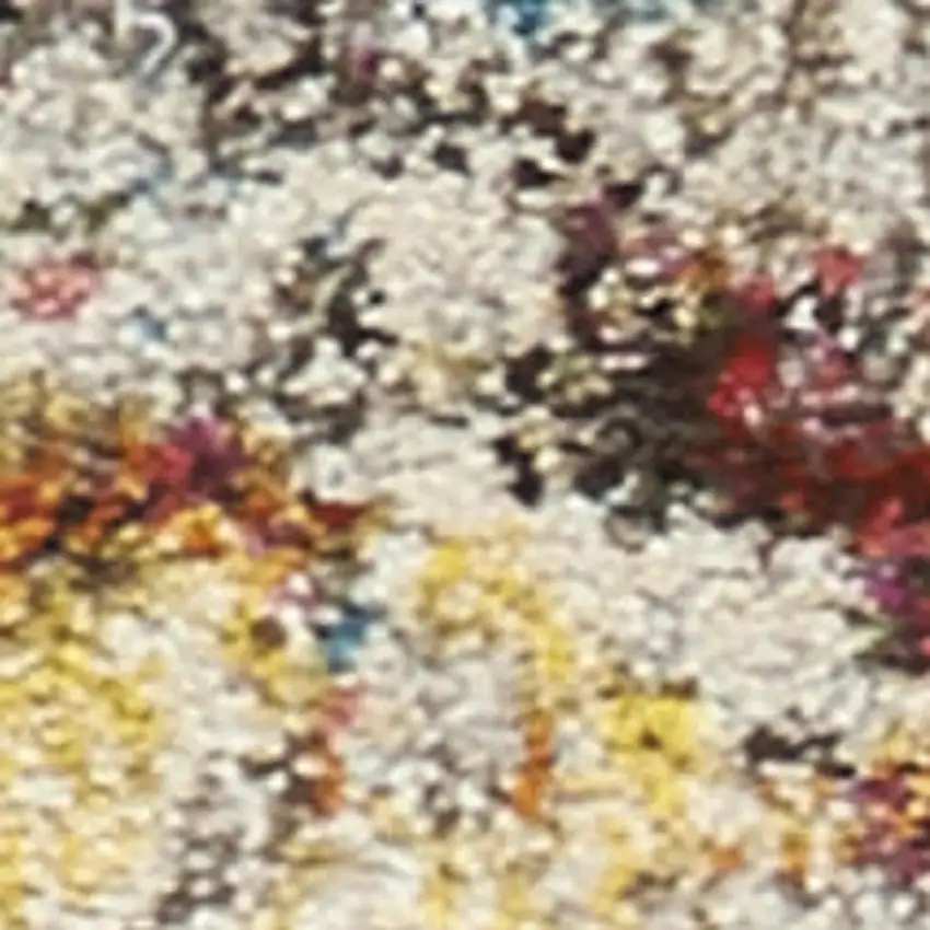 Blue And Gray Abstract Power Loom Area Rug Photo 4