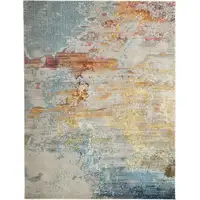 Photo of Blue And Gray Abstract Power Loom Area Rug