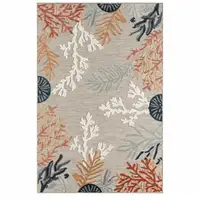 Photo of Blue And Gray Abstract Stain Resistant Indoor Outdoor Area Rug