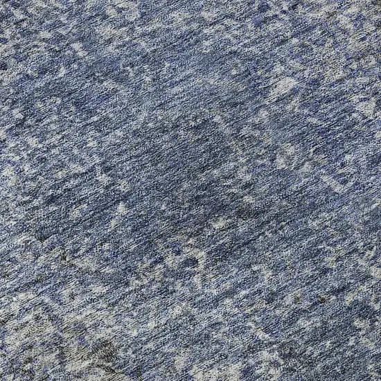 Blue And Gray Abstract Washable Area Rug With UV Protection Photo 9