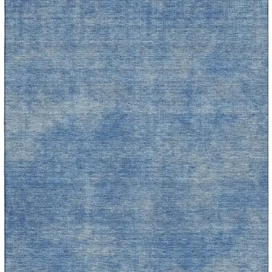 Blue And Gray Abstract Washable Area Rug With UV Protection Photo 2