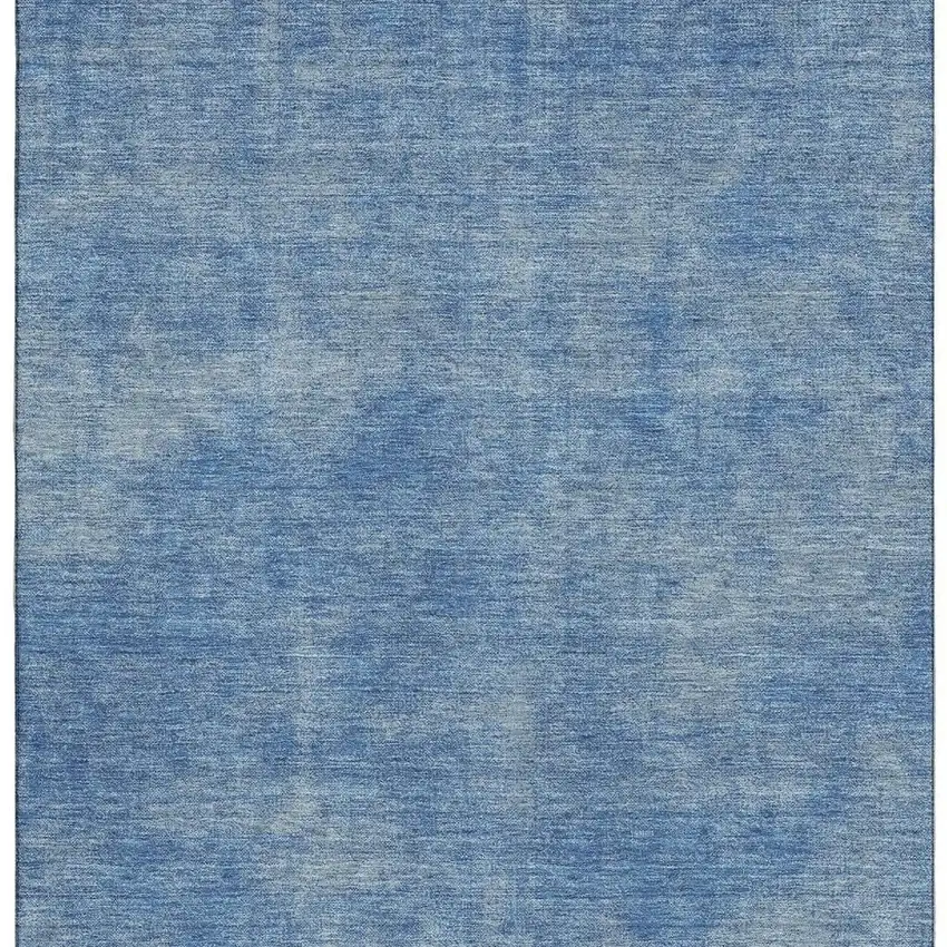 Blue And Gray Abstract Washable Area Rug With UV Protection Photo 2