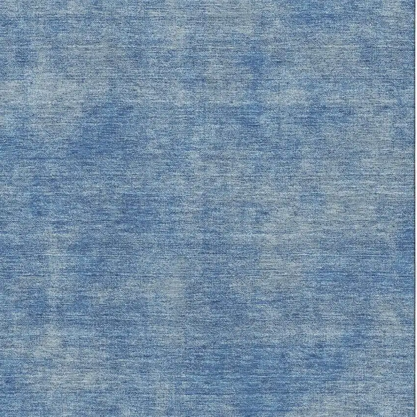 Blue And Gray Abstract Washable Area Rug With UV Protection Photo 2