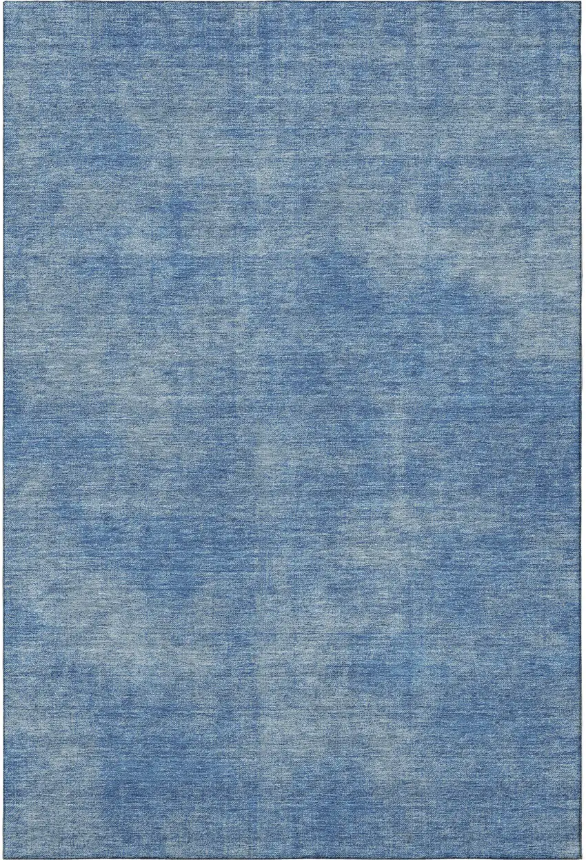 Blue And Gray Abstract Washable Area Rug With UV Protection Photo 3