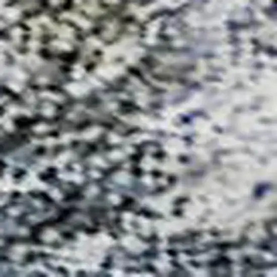 Blue And Gray Abstract Washable Area Rug With UV Protection Photo 2