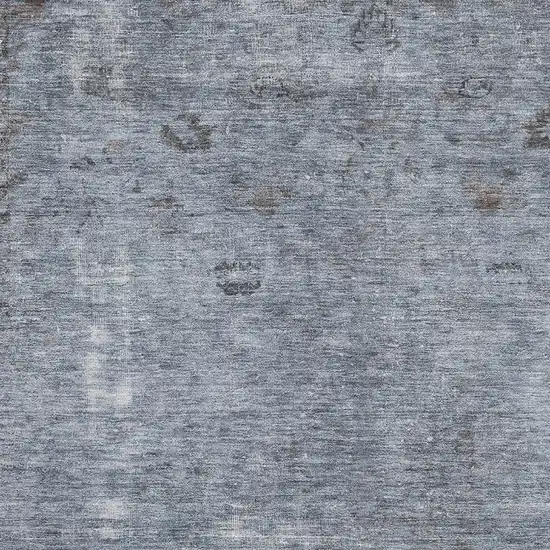 Blue And Gray Abstract Washable Area Rug With UV Protection Photo 2