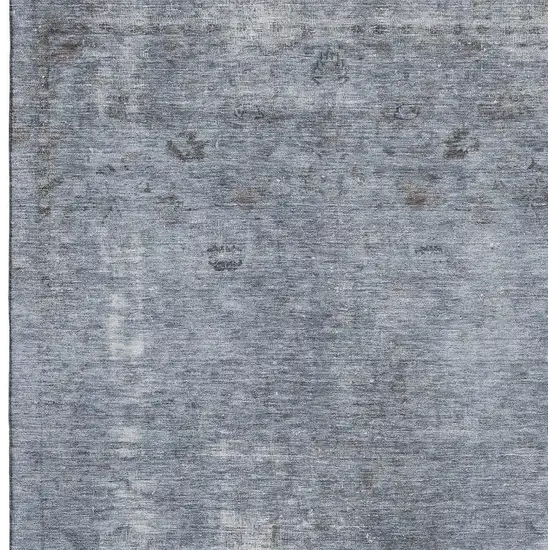 Blue And Gray Abstract Washable Area Rug With UV Protection Photo 3