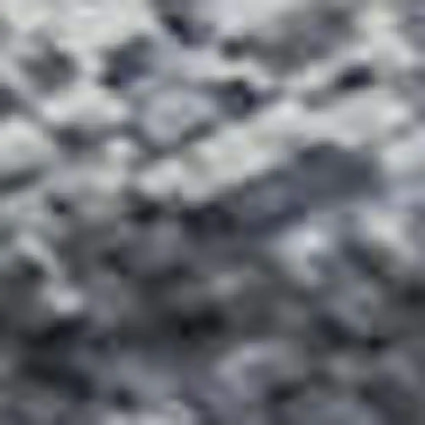 Blue And Gray Abstract Washable Area Rug With UV Protection Photo 2