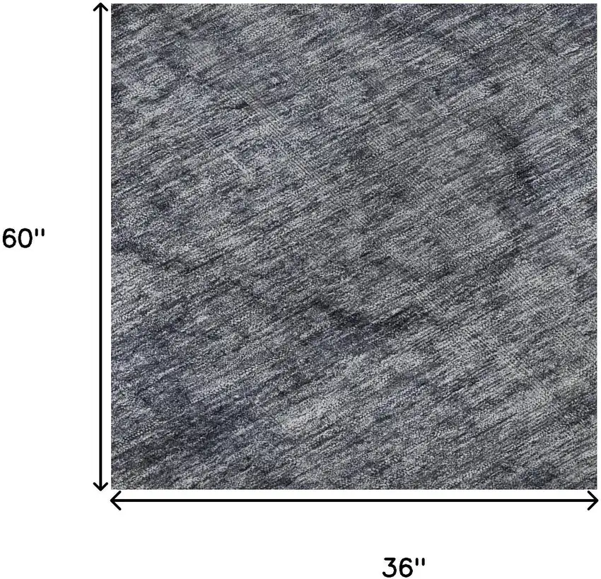 Blue And Gray Abstract Washable Area Rug With UV Protection Photo 9