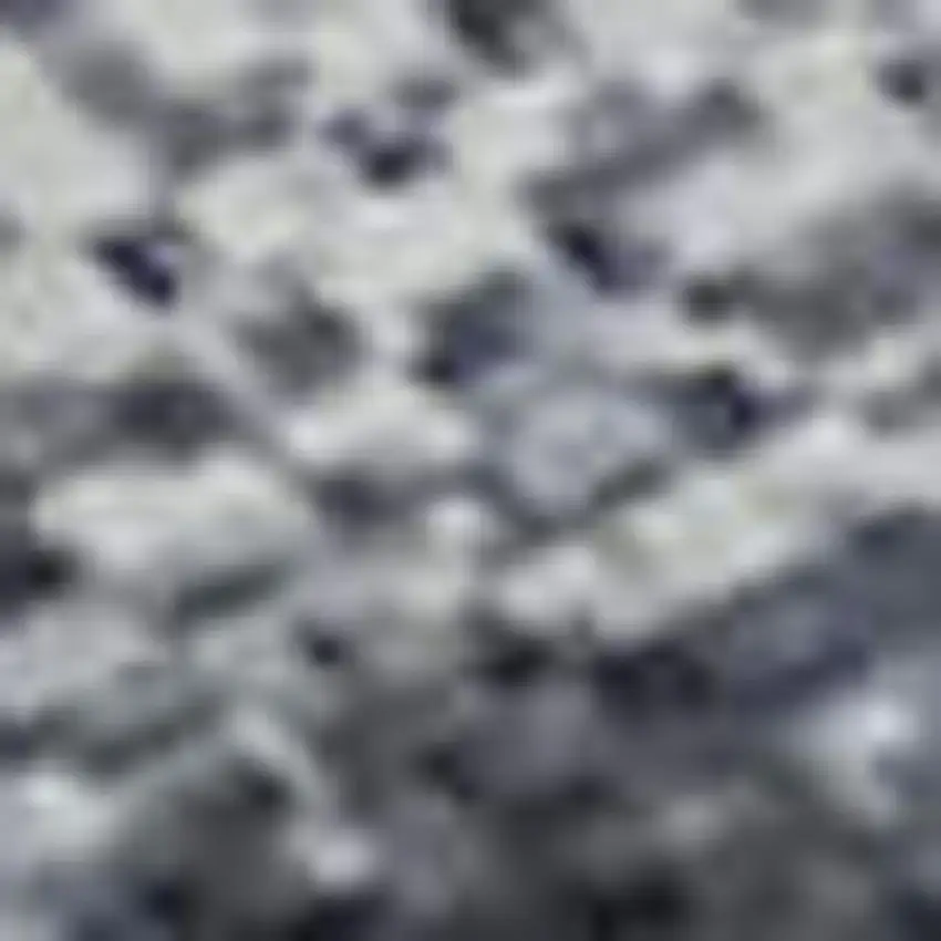 Blue And Gray Abstract Washable Area Rug With UV Protection Photo 2