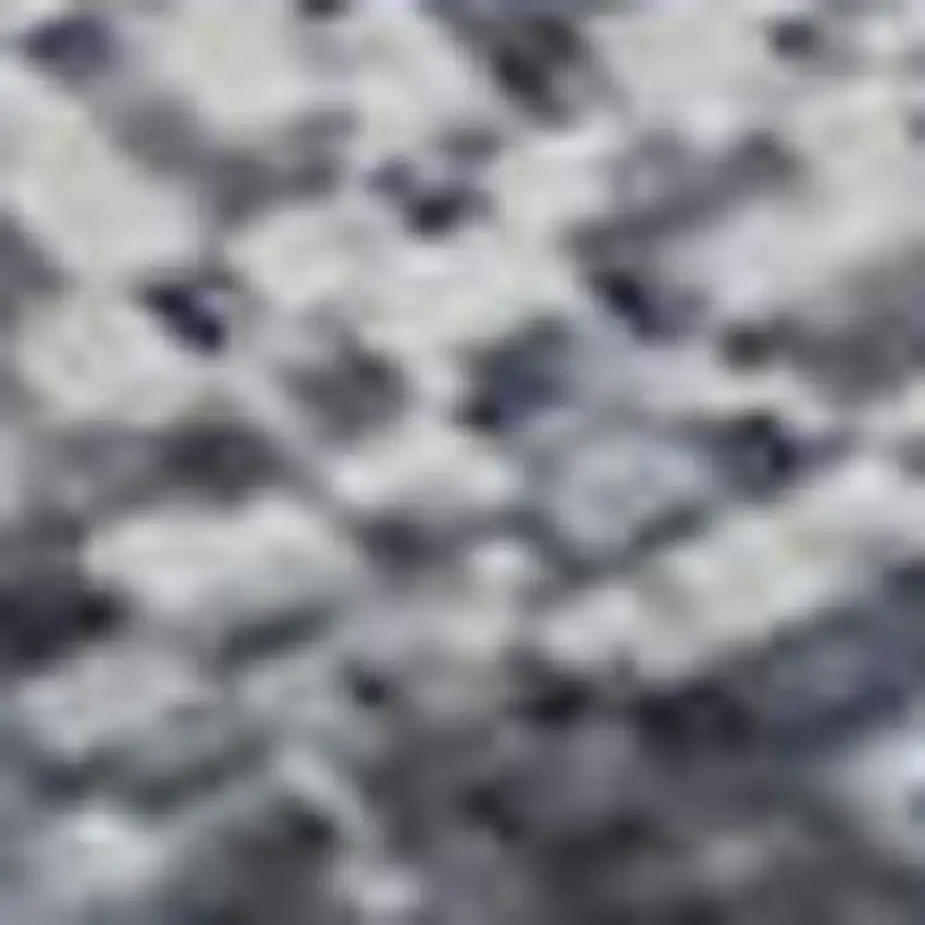 Blue And Gray Abstract Washable Area Rug With UV Protection Photo 3