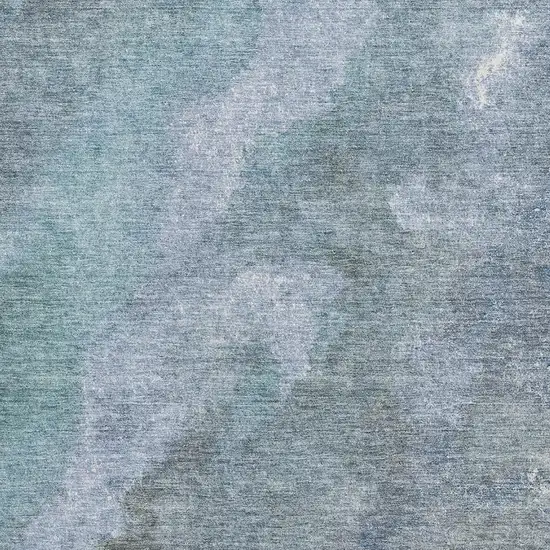 Blue And Gray Abstract Washable Area Rug With UV Protection Photo 3
