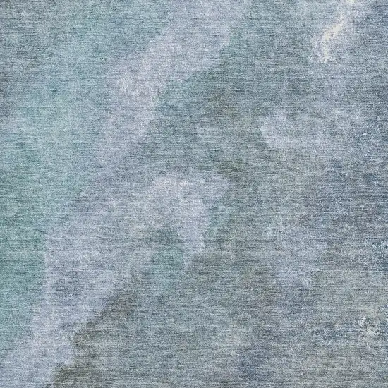 Blue And Gray Abstract Washable Area Rug With UV Protection Photo 3