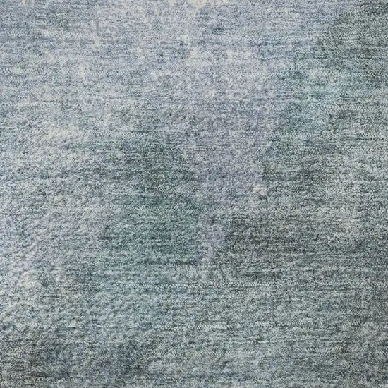 Blue And Gray Abstract Washable Area Rug With UV Protection Photo 8