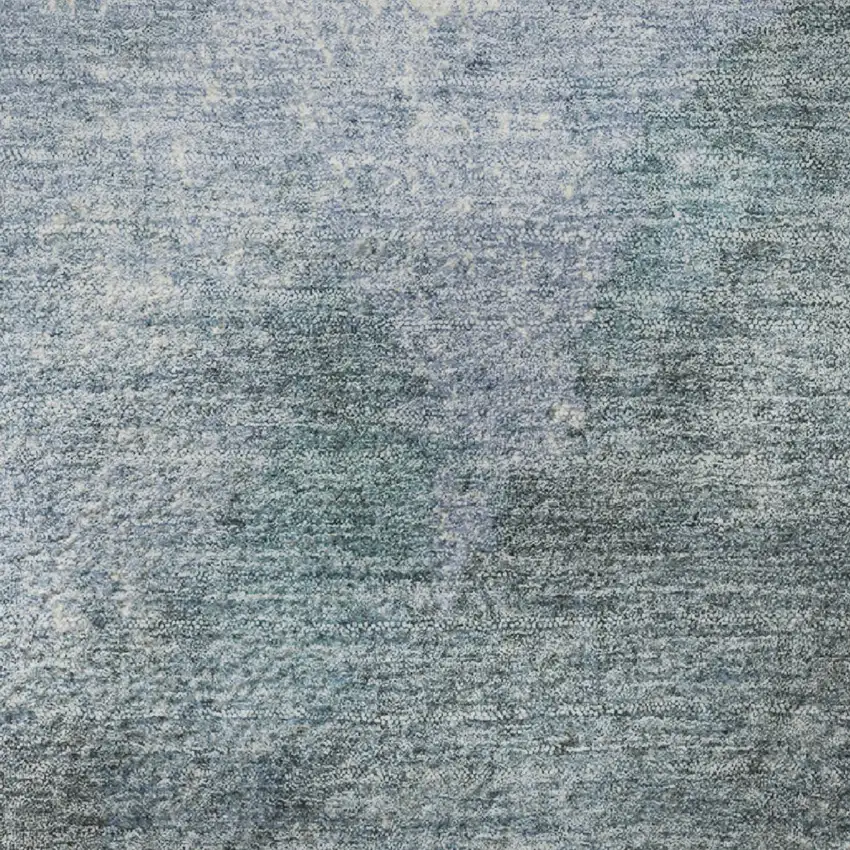 Blue And Gray Abstract Washable Area Rug With UV Protection Photo 8