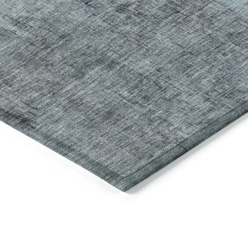 Blue And Gray Abstract Washable Indoor Outdoor Area Rug Photo 7