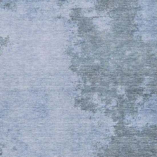 Blue And Gray Abstract Washable Indoor Outdoor Area Rug Photo 3