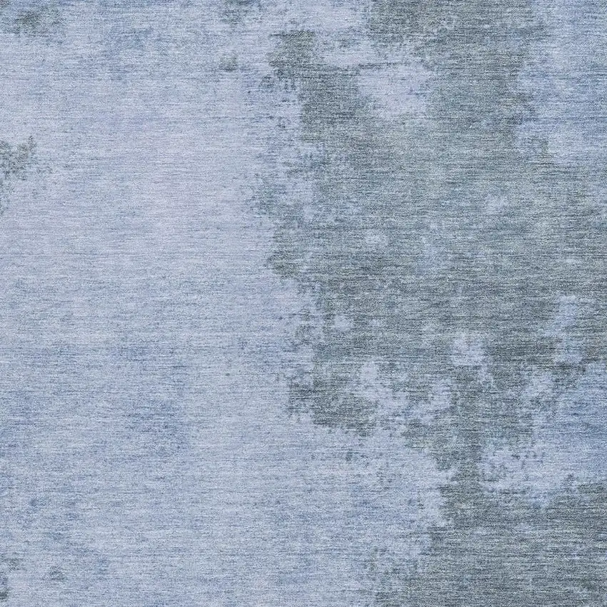 Blue And Gray Abstract Washable Indoor Outdoor Area Rug Photo 3