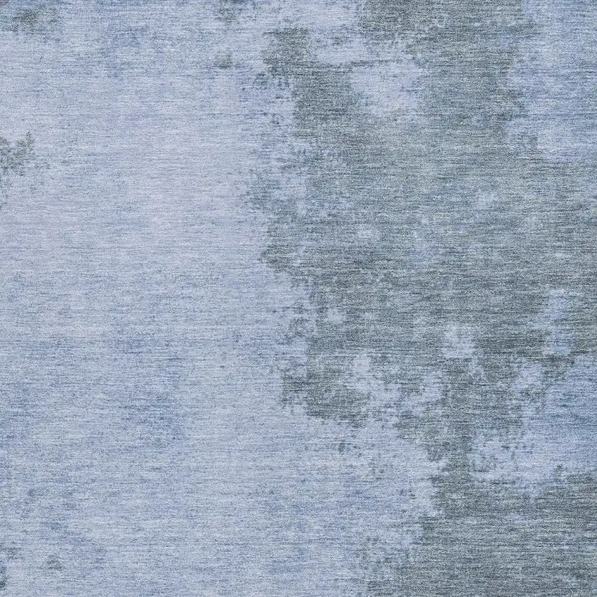 Blue And Gray Abstract Washable Indoor Outdoor Area Rug Photo 3