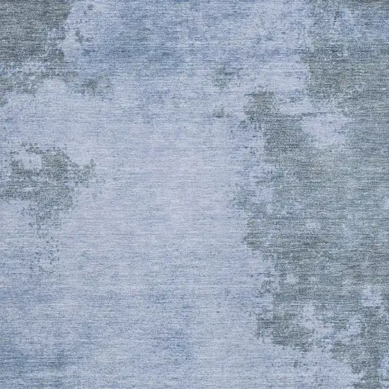 Blue And Gray Abstract Washable Indoor Outdoor Area Rug Photo 3