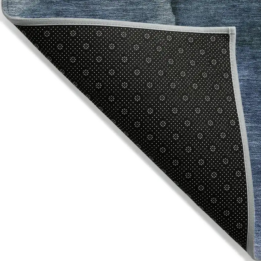Blue And Gray Abstract Washable Indoor Outdoor Area Rug Photo 8