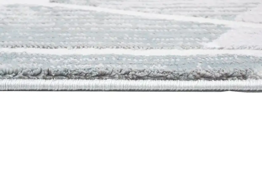 Blue And Gray Abstract Washable Non Skid Area Rug Photo 4