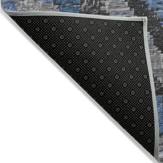 Blue And Gray Aztec Washable Indoor Outdoor Area Rug Photo 9