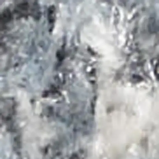 Blue And Gray Floral Medallion Washable Area Rug Photo 2