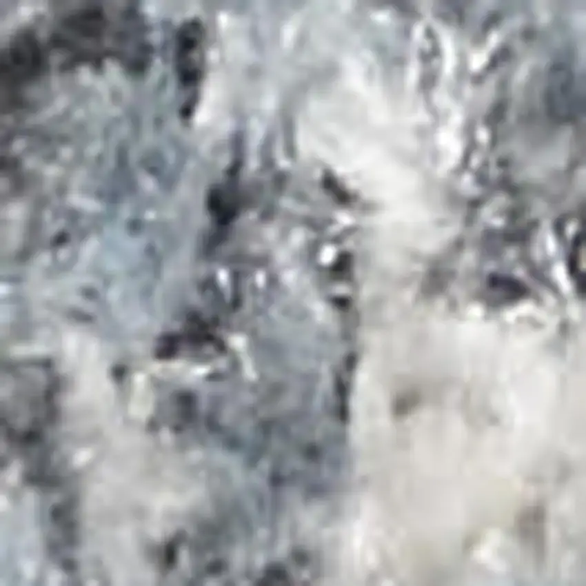 Blue And Gray Floral Medallion Washable Area Rug Photo 2