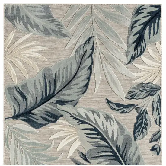 Blue And Gray Indoor Outdoor Area Rug Photo 7