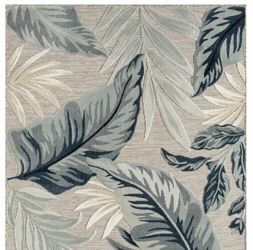 Blue And Gray Indoor Outdoor Area Rug Photo 7