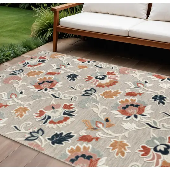 Blue And Gray Indoor Outdoor Area Rug Photo 2