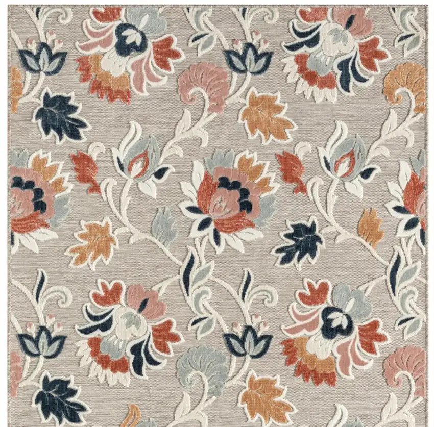 Blue And Gray Indoor Outdoor Area Rug Photo 3