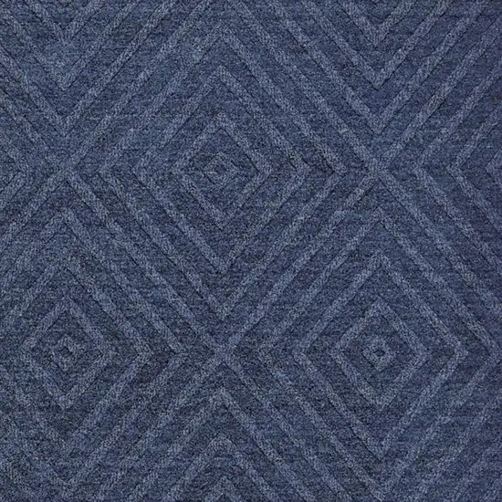 Blue And Gray Geometric Hand Tufted Area Rug Photo 3