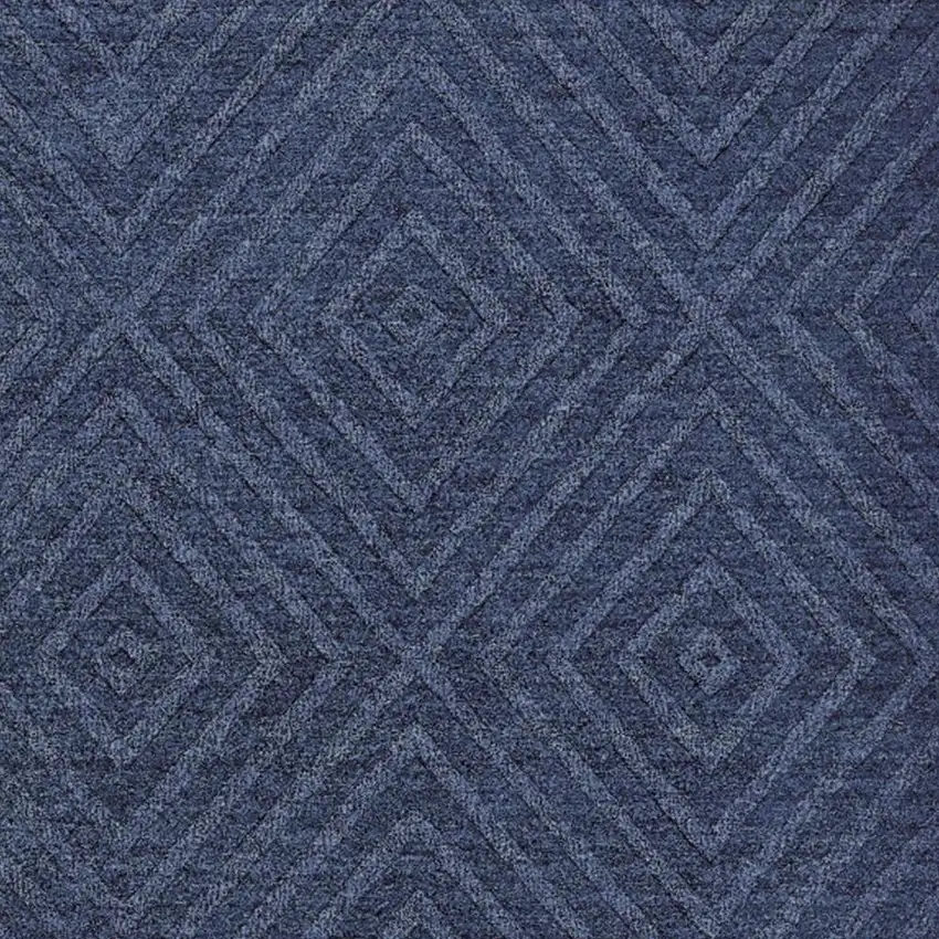 Blue And Gray Geometric Hand Tufted Area Rug Photo 3