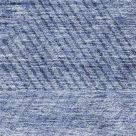 Blue And Gray Geometric Washable Area Rug With UV Protection Photo 3