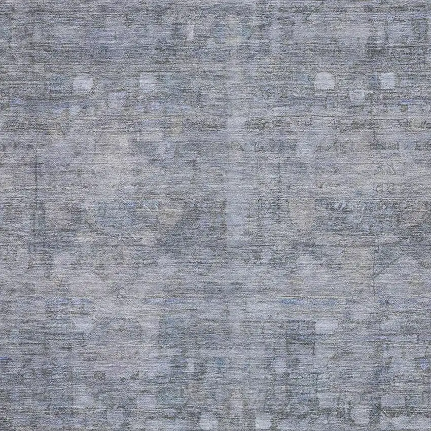 Blue And Gray Geometric Washable Area Rug With UV Protection Photo 2