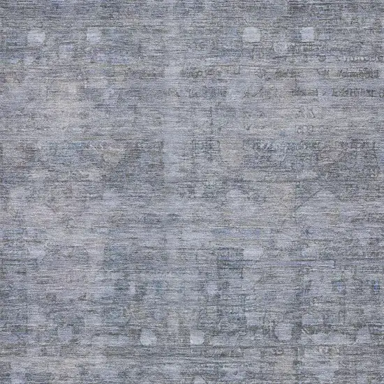 Blue And Gray Geometric Washable Area Rug With UV Protection Photo 2