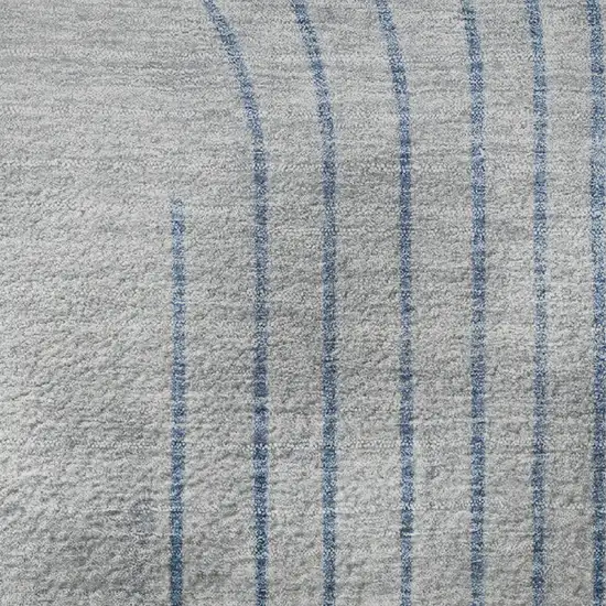 Blue And Gray Geometric Washable Area Rug With UV Protection Photo 1