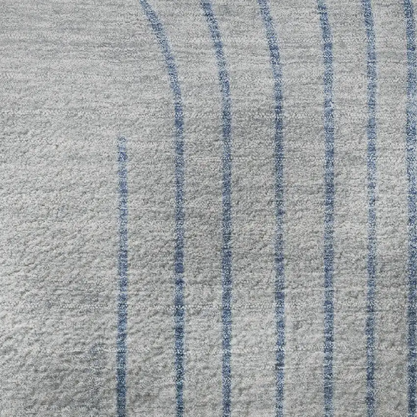 Blue And Gray Geometric Washable Area Rug With UV Protection Photo 1