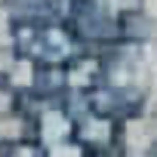 Blue And Gray Geometric Washable Area Rug With UV Protection Photo 4