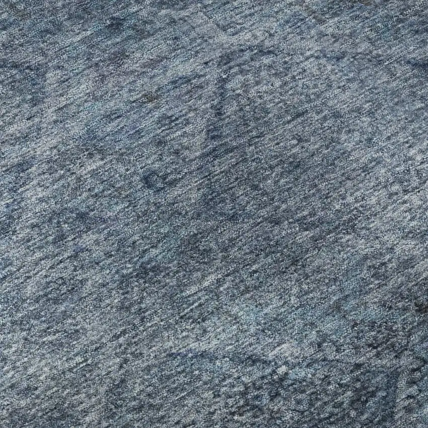 Blue And Gray Geometric Washable Area Rug With UV Protection Photo 8