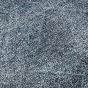 Photo of Blue And Gray Geometric Washable Area Rug With UV Protection
