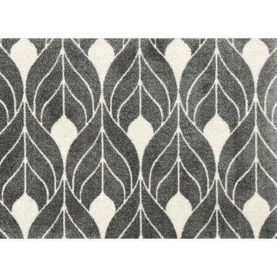 Blue And Gray Geometric Washable Area Rug With UV Protection Photo 2
