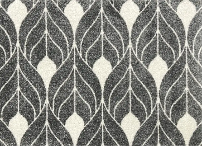 Blue And Gray Geometric Washable Area Rug With UV Protection Photo 2