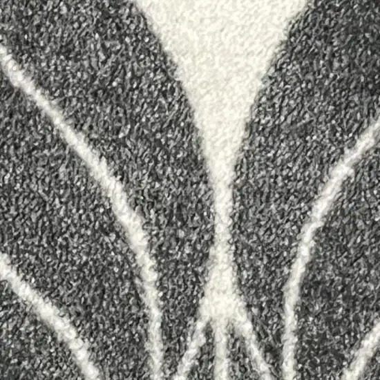 Blue And Gray Geometric Washable Area Rug With UV Protection Photo 4